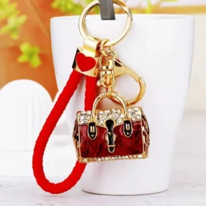 Fashion Shape Crystal Keychain Girl Bag Car Pendant Creative New Rhinestone Keyring