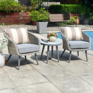 Minimalist Outdoor Chaise Lounge Set: Sun Lounger & Coffee Table for Relaxing Balconies & Patios